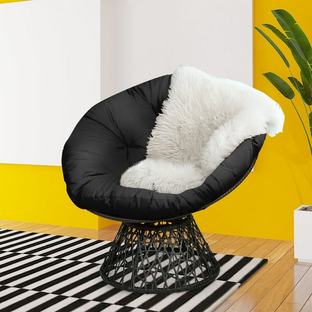 Black deals papasan chair