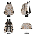 thumbnail image 4 of FORMRS Mini Backpack Purse for Women Quilted Travel Daypack Casual Shoulder Bag, Brown Cartoon Bears, 4 of 7