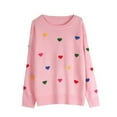 thumbnail image 4 of Yuyuzo Sweaters for Women Valentines Day Crewneck Long Sleeve Shirts Loose Casual Comfy Knit Pullover Tops, 4 of 6