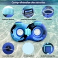 thumbnail image 2 of Inflatable River Tube Float with Backrest & 2 Cup Holders, Heavy-Duty PVC Puncture-Resistent Raft, 91x50 Inch Oversized, Deluxe Pool Tube for Summer Relaxation, 2 of 9