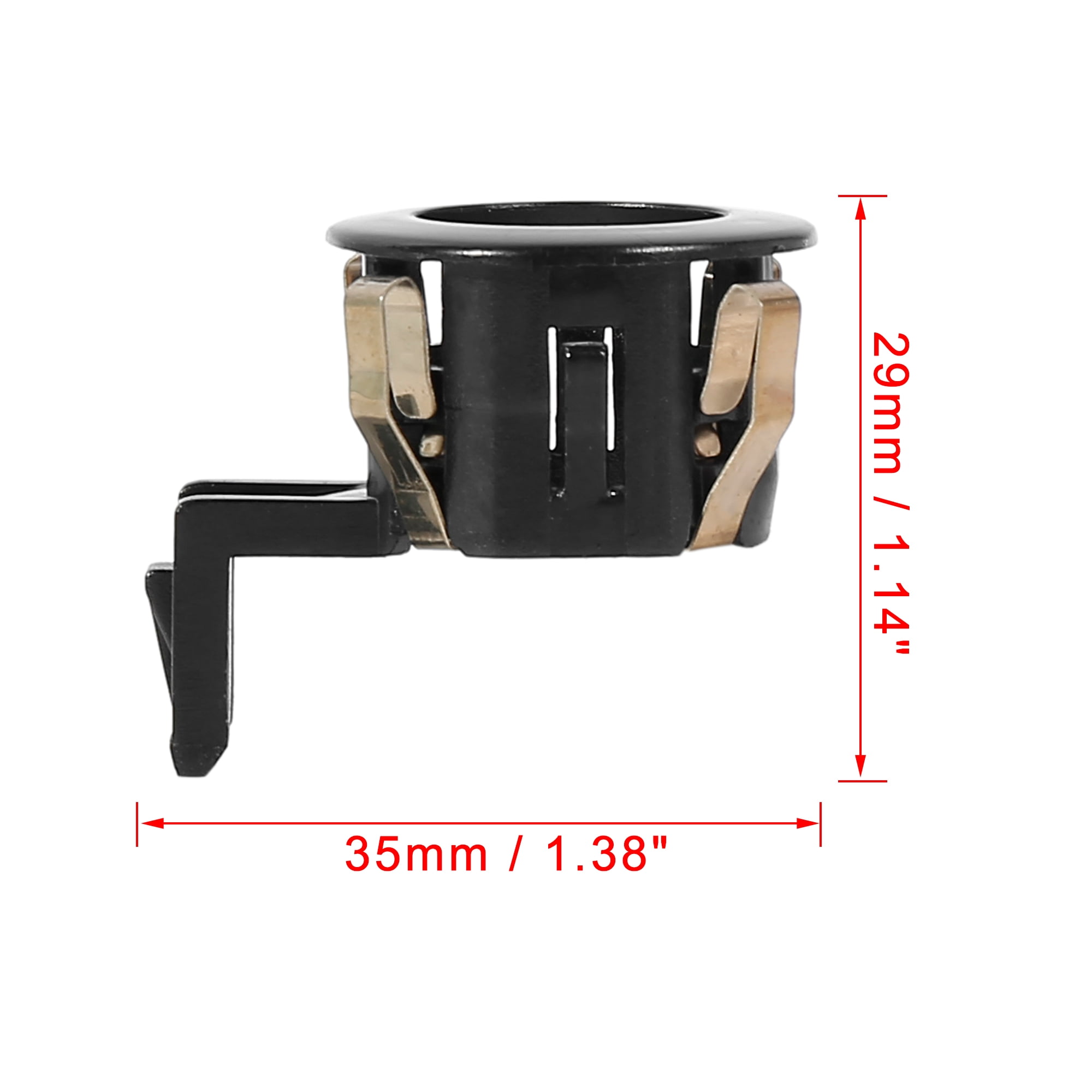 Unique Bargains 4Pcs Black Rear Bumper Parking Sensor Retainer for Toyota