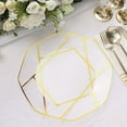 thumbnail image 6 of Balsa Circle 10 Octagon 10" Clear Disposable Dinner Plastic Plates Gold Geometric Design Party Tableware, 6 of 8