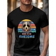 thumbnail image 3 of Men's T-Shirt,Short Sleeve Tee Shirt Casual Tops Abstract Retro Bear Crew Neck T Shirts for Men, 3 of 8