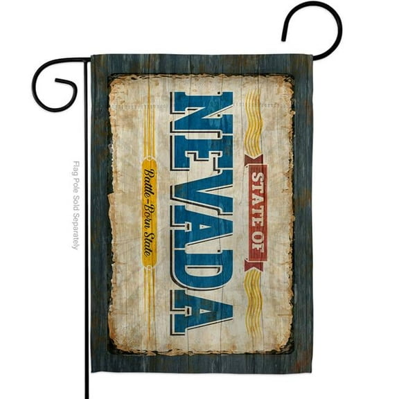 Americana Home & Garden G142973-BO 13 x 18.5 in. Nevada Vintage American State Garden Flag with Double-Sided Horizontal House Decoration Banner Yard Gift