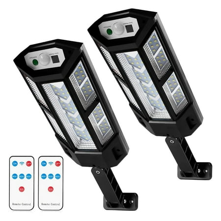 

LED Solar Street Lights Motion Sensor Security Wall Light 84 LED Outdoor Solar Lighting with 3 Modes for Garden