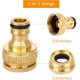 thumbnail image 2 of 5 uds conector de grifo adaptador de ajuste de grifo conector de grifo de manguera 1/2 y 3/4 roscado con arandelas de goma para jardín de cocina,11 Feliz Sencillez, 2 of 5