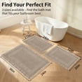 thumbnail image 2 of JIATER Waffle Bathroom Rugs 32x20,Soft Absorbent Bath Mat Non-Slip Backing Quick Dry Washroom Mats,Brown, 2 of 9