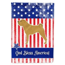 Carolines Treasures BB3352GF USA Patriotic Shar Pei Flag Garden Size Small multicolor