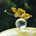 thumbnail image 4 of Crystal Butterfly Figurines Collectibles Art Glass Table Decor Paperweight Souvenir Christmas Ornament Gift, 4 of 8