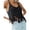 A1 Black, variant on Womens Western Cowgirl Fringe Top -Sleeveless V-Neck Crochet Crop Top Boho Knitted Spaghetti Straps Vest Country Concert Outfits Festival Tassel Hem Rodeo Camisole Rave Tank Shirt White