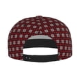 thumbnail image 2 of Hirioo Red Buffalo Plaid Merry Christmas for Baseball Cap Men Cap Flat Brim for Men Women Teens Adjustable Baseball Cap, 2 of 7