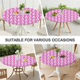 thumbnail image 7 of Cute Cartoon Poodle Dogs Round Fitted Tablecloth with Elastic Edge,Dining Table Cover Waterproof,Outdoor Round Tablecloth for Camping,Dining,Indoor and Outdoor, 7 of 7