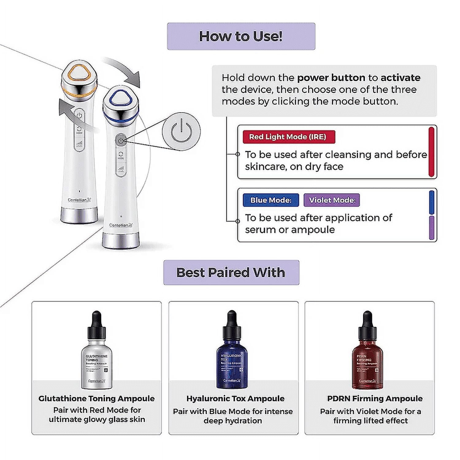 Centellian 24 Madeca Prime Facial Toning Device | Korean Skincare, Premium Face Massager for Even Skin Tone, Elasticity & Glow Boost