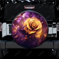 thumbnail image 1 of Beautiful Blue Rose Flowers Pattern Polyester Universal Spare Wheel Tire Cover Wheel Covers for Trailer RV SUV Truck Camper, 1 of 5