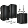 Harbinger VARI 2300 Series Powered Speakers Package With V2318S Subwoofer, Stands and Cables 12" Mains