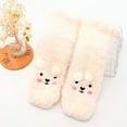 thumbnail image 4 of FAHXNVB Fuzzy Fluffy Slipper Socks for Women Soft Warm Cozy Cute Fleece Sleep Socks Non Slip Sole Thick House Socks for Christmas Gifts, 4 of 5