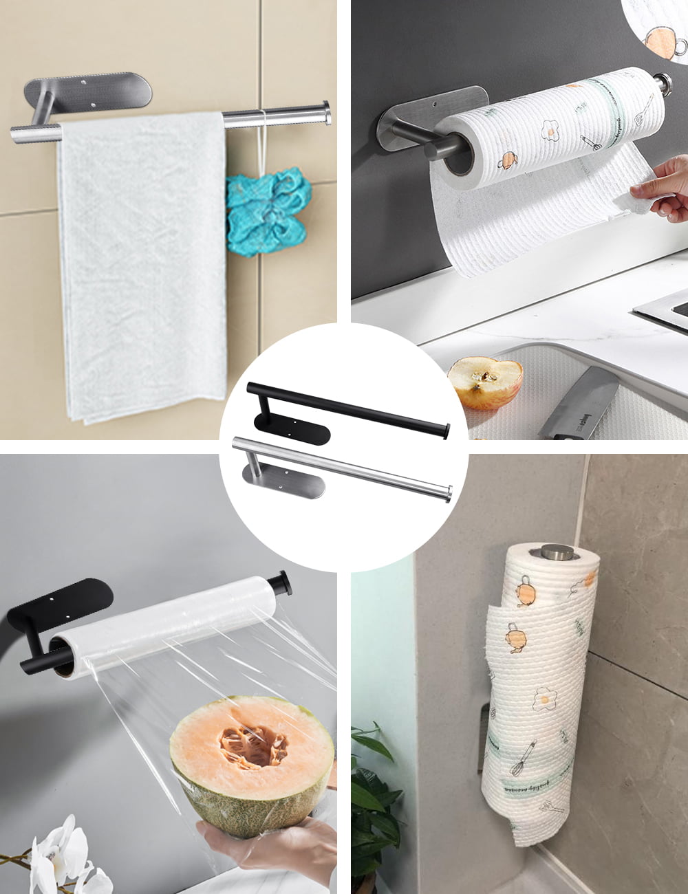 Koovon Paper Towel Holder Countertop, Paper Towel Stand with Ratchet S –  KOOVON