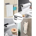 thumbnail image 4 of Koovon Paper Towel Holder Wall Mount, Self-Adhesive Under Cabinet Paper Towel Rack for Bathroom Kitchen, 13.4" Black, 4 of 6