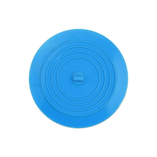 Inteprter Tapón de fregadero, accesorio de baño de silicona, cubierta de fugas a tierra de ducha práctica para el hogar, tapones de bañera para Suministros de limpieza para el hogar Azul Inteprter HA059847-03
