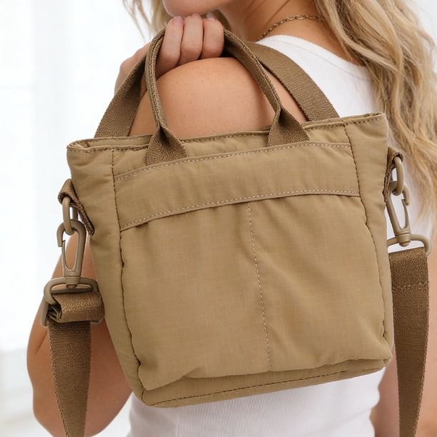 Women's Casual Mini Crossbody Bag Canvas Handheld Bag Shoulder Bag For Daily Use