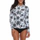 thumbnail image 2 of Gibobby Conjunto de bikini sexy Traje de baño de dos piezas con solar para mujer Traje de baño de manga larga con cremallera Traje de surf de 1 pieza(Negro,M), 2 of 5