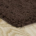 thumbnail image 2 of Lavish Home 67-18-C Memory Foam Shag Bath Mat, Chocolate - 2 Piece, 2 of 4
