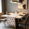 thumbnail image 4 of Linnome 250th Anniversary Table Runner Star Printed Linen Style for Independence Day Dining Table Decor 72x13in, 4 of 6