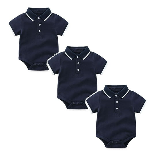 3PCS Baby Clothes for Boys Baby Boys Gentleman Clothes Soft Polo Pajamas Romper Jumpsuit Newborn Boy Outfits