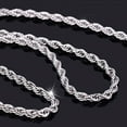 thumbnail image 5 of Grandest Birch Women's Men's 925 Sterling Silver Twist Chain Necklace Charm Jewelry 925 Sterling Silver Silver, 5 of 7