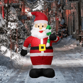 thumbnail image 3 of Muleta de decoración navideña, juguete inflable de Papá Noel con luces LED, modelo inflable para exteriores, adorno para fiesta y decoración de jardín, 1,2 M, 3 of 5