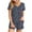 Dark Gray, variant on Mgmyaa Women's Pajama Set Printed V-Neck Sleep Shirt Short Sleeve Top with Pocket Shorts Nightwear Lounge Outfit Two-Piece Set