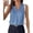 Blue, variant on Tank Top for Women Summer Spring Silk Satin V Neck Pleated Sleeveless Work Blouses Business Casual Outfits