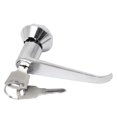 thumbnail image 3 of Unique Bargains Cabinet Door 3.5' Length Shaft L Shaped Handle Metal Keyed Lock Silver Tone 2pcs, 3 of 3