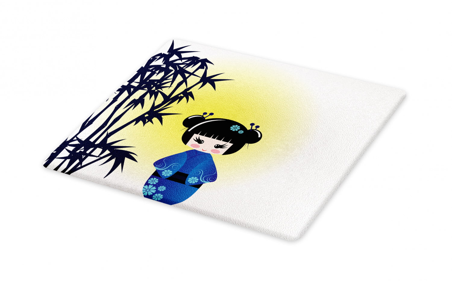 Anime Cutting Board, Illustration of a Kokeshi Doll and ...