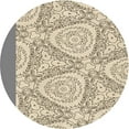 thumbnail image 1 of Ahgly Company Indoor Square Patterned Dark Almond Brown Area Rugs, 3' Square, 1 of 6