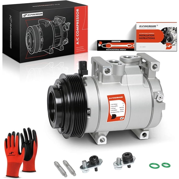 A-Premium AC Compressor with Clutch Compatible with Jeep Wrangler 2012-2017 Wrangler JK 2018 Ram 1500 2013 V6 3.6L