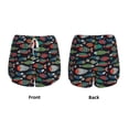 thumbnail image 3 of Pofeuu Hand Drawn Colorful Fishes Print Women's Athletic Shorts Running Workout Shorts Tummy Control Quick Dry Gym Shorts with Pockets Double layer sports shorts-Large, 3 of 7