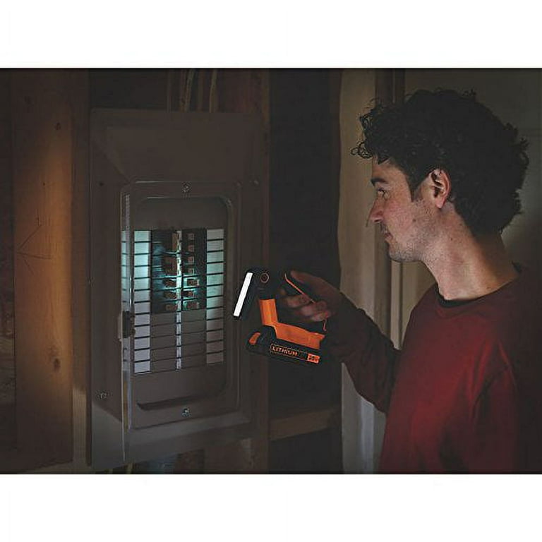 Black+Decker BDCF20 Flashlight, 20 V Battery, Lithium-Ion