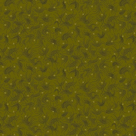 Henry Glass Fabrics Gratitude and Grace Kim Diehl Dotted Bramble Green