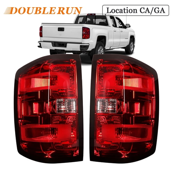 Tail Light Assembly Compatible with 2014-2019 Chevy Chevrolet Silverado 1500 2500HD 3500HD/GMC Sierra 3500HD Brake Lamp W/Bulb Left & Right Side