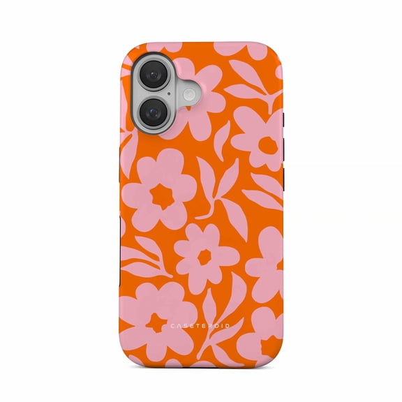 CASETEROID Tough Case for iPhone 16 – Dual-Layer Protection, Shockproof [Compatible with MagSafe] – Vivid Florals Case