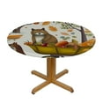 thumbnail image 3 of HAOXIT Fitted Round Tablecloth Fall,Autumn Botanical Pumpkins Table Cover,Elastic Edged Table Cloth Fits Round Tables 46-50, 3 of 8