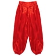 thumbnail image 5 of TiaoBug Girls Wide-Leg Bloomer Palazzo Pants Dancewear Belly Dance Bottoms Tribal Arabic Trousers Red 6, 5 of 7