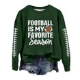 thumbnail image 1 of WEAIXIMIUNG Chandail en Molleton Femme à Fermeture Éclair Manches Longues Col Rond Décontracté Imprimé Graphique Football Léger, 1 of 4