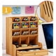 thumbnail image 3 of Organizador de escritorio de madera, cajón multifuncional, caja de almacenamiento de papelería, soporte para bolígrafos para el hogar, la oficina, la escuela, cerezo, 3 of 6