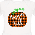 thumbnail image 4 of Inktastic Happy Fall Plaid Pumpkin Boys or Girls Long Sleeve Baby Bodysuit, 4 of 5