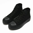 thumbnail image 2 of Womens Mens High Top Canvas Sneakers Lace Up Platform Casual Shoes Classic Comfortable Fashion Sneakers, 2 of 6