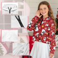 thumbnail image 6 of Xoenoiee Christmas Snowman Snowflake Star Print Half Zip Hoodies for Girls Kids Xmas Loose Fit Lightweight Hiking Sportswear Oversized Sweatshirt Fashion Clothes Tops with Pocket, Size 11-12 Years, 6 of 7