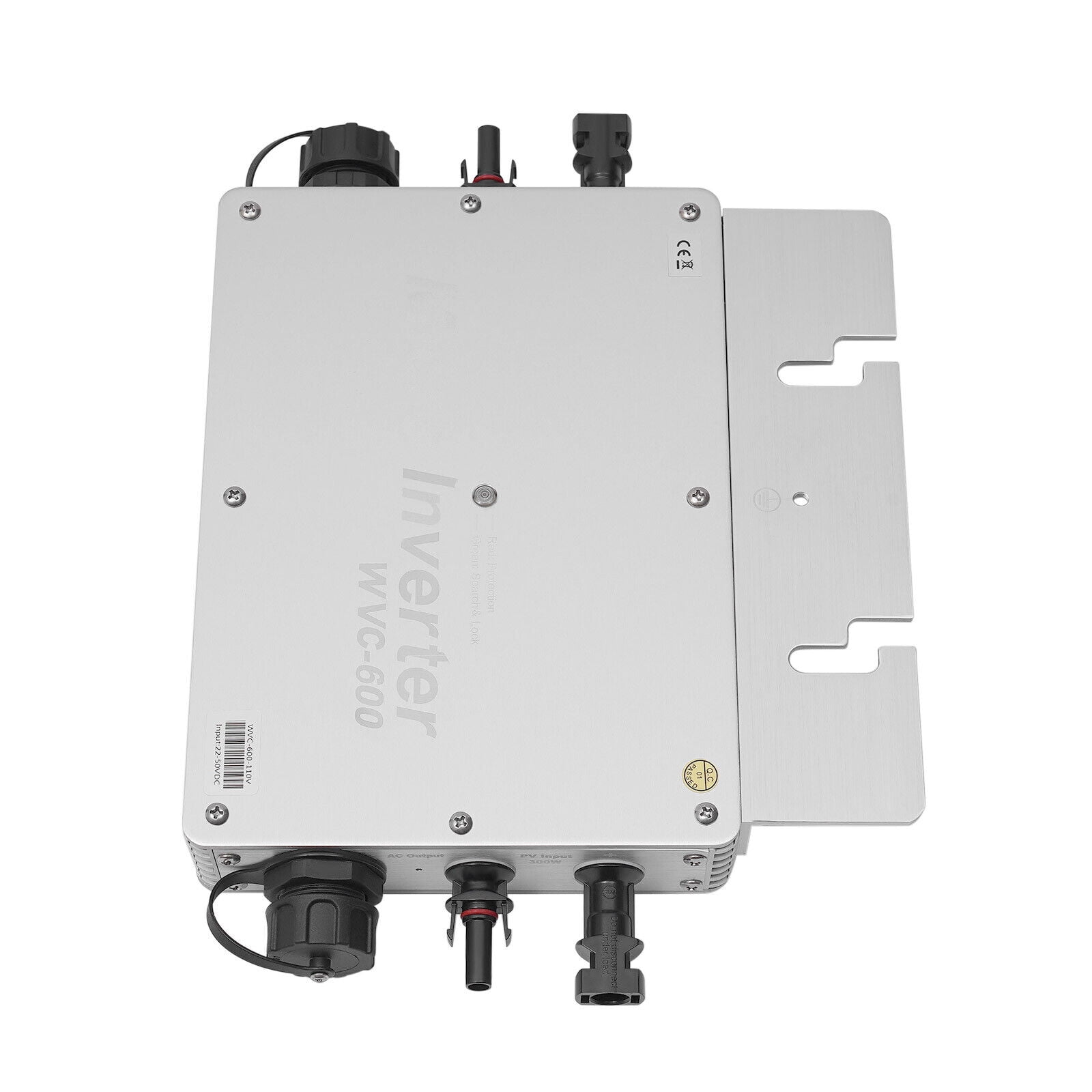 Aluminum Alloy Solar Micro Inverter 600W Grid Tie MPPT Pure Sine Wave DC to Waterproof