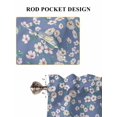 thumbnail image 6 of Watercolor Floral Bathroom Window Curtain, Spring Flower Leaves Botanical Blue Light Filtering Coffee Kitchen Curtains, Bedroom Living Room Curtains 2 Panel 84"x63", 6 of 6
